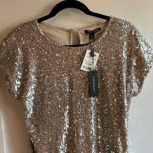Brand new sequin shirt silver